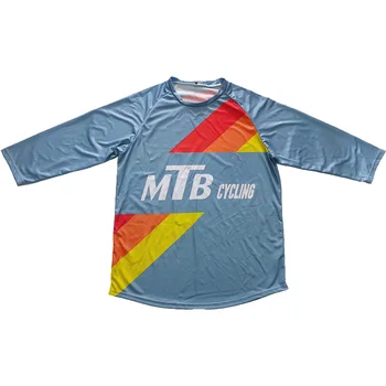 Велосипедная рубашка из джерси для мотокросса с рукавом 3/4 для Шоссейного Велоспорта, Велосипедная Верхняя одежда Для скоростного спуска, Одежда для Триал-альпиниста, одежда для бега и гонщика