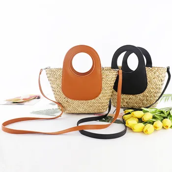 Мода шить посланник соломенная тканая сумка Таиланд нишевый дизайн воды трава сумка женская повседневная тканая пляжная сумка