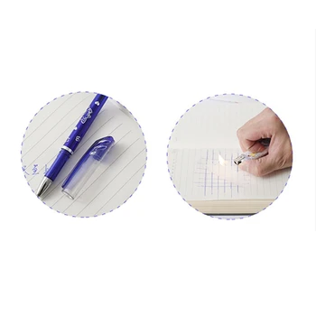 Kawaii Стираемая Гелевая Ручка Заправочный Стержень 0,5 мм Синие Черные Чернила Стираемая Ручка Моющаяся Ручка для Школьного Письма Канцелярские Принадлежности Гелевая Ручка