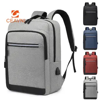 Рюкзак для делового компьютера, Водонепроницаемый рюкзак для ноутбука большой емкости, мужской рюкзак для старшеклассников, офисные рюкзаки USB