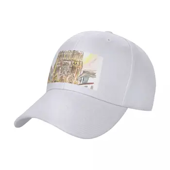 Монументальный Реймский собор, кепка с акварельными впечатлениями, бейсболка, брендовые мужские кепки, бейсболка |-f-| Шляпа мужская женская