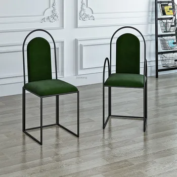Современные легкие Роскошные Обеденные стулья Home NordicMinimalist Кресло для отдыха с Ретро спинкой Дизайнерская Кухонная Мебель Обеденный стул CN