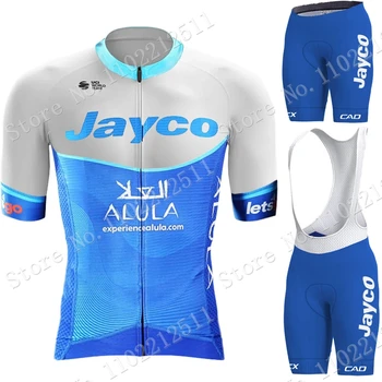 Команда Jayco Alula 2023 Велоспорт Джерси Комплект С Коротким Рукавом Синий Мужская Одежда Рубашки Для Шоссейных Велосипедов Костюм Велосипедный Нагрудник Шорты MTB Maillot