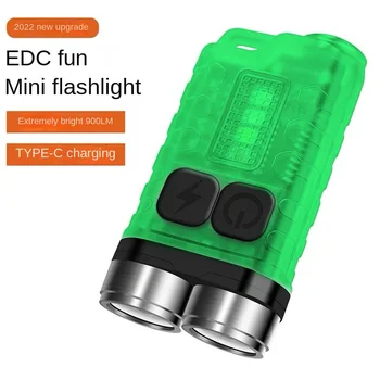 Светодиодный мини-фонарик с сильным светом, перезаряжаемый на большие расстояния, супер яркий портативный фонарик-брелок