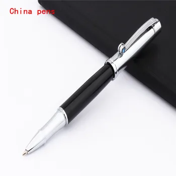 Роскошная ручка-роллер с бриллиантовым крючком Y03 черного цвета для бизнеса и офиса со средним пером Новая