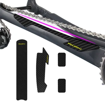 Комплект наклеек для защиты велосипедной цепи EV MTB Протектор рамы, устойчивый к царапинам Защитный кожух цепи дорожного велосипеда, Аксессуары для велосипеда