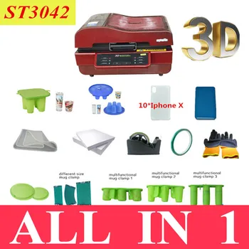 Упаковка ST-3042 3D Сублимационный термопресс-принтер 3D Вакуумная Термопресс-машина для футляров, кружек, тарелок, стаканов