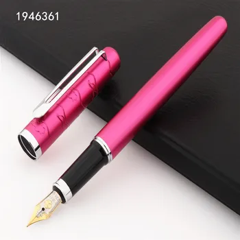 Роскошное качество 3701 Розово-красный цвет Бизнес-офисная авторучка студенческие школьные канцелярские принадлежности чернильная ручка для каллиграфии