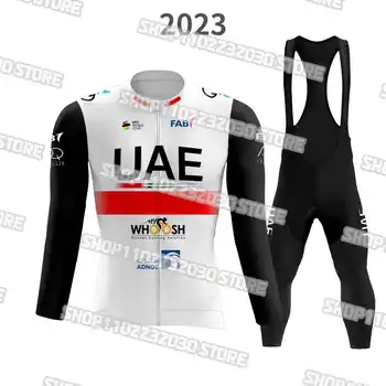 Комплект велосипедной майки команды ОАЭ нового сезона 2023 года, гоночная одежда Man MTB с длинным рукавом, велосипедная форма Ropa Ciclismo