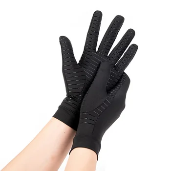 Велосипедные перчатки Мужские перчатки из медного волокна и спандекса с сенсорным экраном для бега, спорта, зимние теплые перчатки с полными пальцами