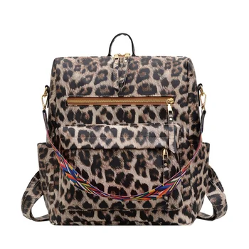 Женский рюкзак из искусственной кожи, женская сумка через плечо, женская модная леопардовая сумка, Дорожные рюкзаки для девочек-подростков, рюкзак Mochila Feminina