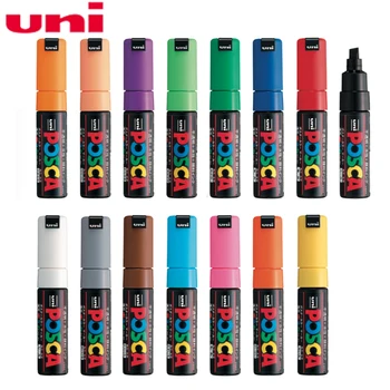 1 шт. Ручка-маркер Uni Posca PC-8K цветов, ручка-краска, нетоксичный плакат в стиле поп-арт на водной основе, граффити, реклама, водонепроницаемый