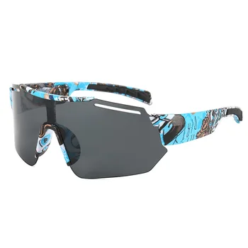Велосипедные солнцезащитные очки В большой оправе, спортивные очки на открытом воздухе, Мужские Женские очки UV400, Велосипедные очки для верховой езды в горах, Ветрозащитные, защищающие от песка