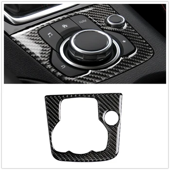Крышка рамы мультимедийной панели центральной консоли из углеродного волокна для Mazda 3 Axela 2013-2016 LHD