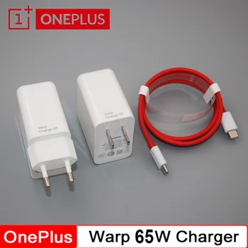 Oneplus-Зарядное устройство для быстрой зарядки Warp, адаптер ЕС и США, кабель Type C-Type C для One Plus 9 Pro 9R 8T 8 7T Pro Nord N100, 65 Вт