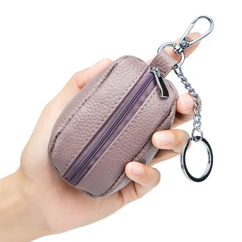 Новый брелок на молнии Кожаный чехол для ключей брелок Для женщин Ключи Кошелек для мужчин автомобильный держатель для ключей дизайнерская сумка для ключей