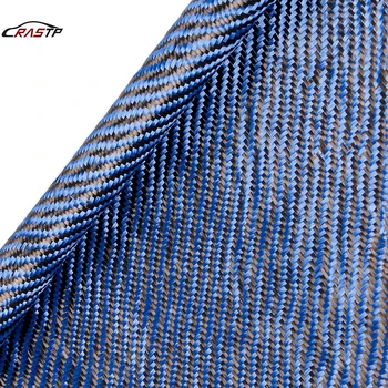 Высококачественная Ткань Из Настоящего Углеродного Волокна Blue 3K 220gsm Twill Plain 30x150cm Ткань Honeycomb Hybrid Carbon Kevlar Ткань RS-BAG057