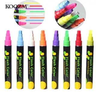 Стираемый жидкий мел карамельного цвета, маркер, флуоресцентный маркер, светодиодная доска для рисования граффити, канцелярские принадлежности для граффити