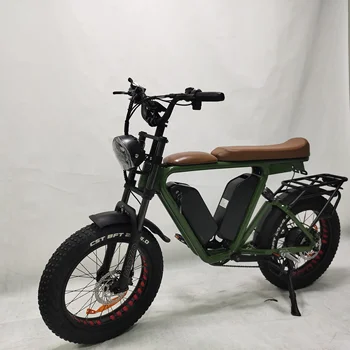 Электровелосипед с толстыми шинами 22ah * 2 Аккумулятор S-amsung 48v 1000w Мотор для взрослых 34 миль в час Ebike Bicycle