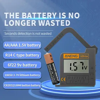 168Max Цифровой Тестер Литиевой Батареи Диагностический Инструмент Емкости Батареи Проверка ЖК-дисплея AAA AA 6F22 9V CR2032 Кнопочная Батарея