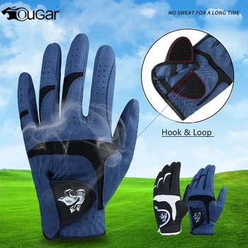 1 шт Мужские перчатки для гольфа из микрофибры, Эластичные дышащие спортивные перчатки, мужские нескользящие перчатки для гольфа для левшей, крючок и петля