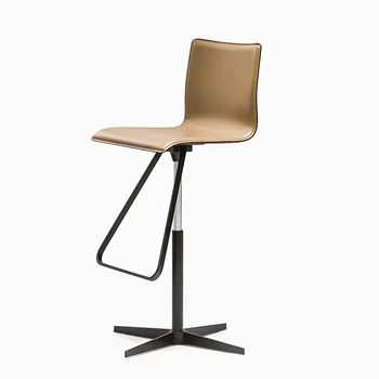 Итальянский минималистичный барный стул, современное простое домашнее седло, кожаное барное кресло, подъемный высокий табурет, барный стул на стойке регистрации.
