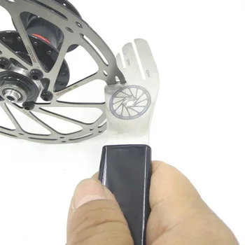 Инструмент для ремонта дисковых тормозов велосипеда G146, Гаечный ключ, инструмент для ремонта ротора, противоскользящая резиновая ручка, Нержавеющая сталь