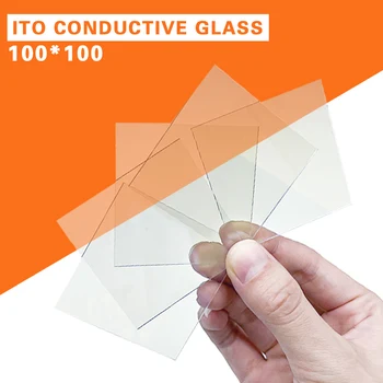 100x100x2,2 мм, 8 Ом / кв.м, 12 шт./лабораторное прозрачное проводящее стекло из оксида индия-олова, стекло с покрытием ITO Glass