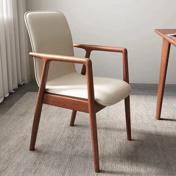 Обеденные стулья для спальни из искусственной кожи, комод в скандинавском стиле, Деревянные Уникальные обеденные стулья, Дизайнерская Роскошная мебель для столовой Sillas WK50CY