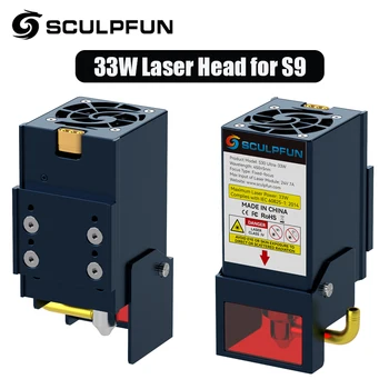 Лазерный модуль SCULPFUN S9-S30 Ultra 33W Upgrade Kit с 32-разрядной Материнской платой, Высокоскоростным Воздушным Насосом и концевым выключателем X Y