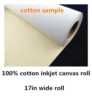 образец высококачественного хлопчатобумажного холста для струйной печати в рулоне длиной 1 м длиной 17 дюймов для печати тестового образца