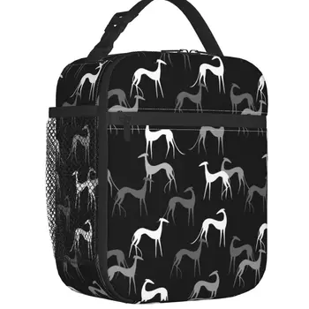 Изготовленная на заказ Милая сумка для ланча Sighthounds для мужчин и женщин, Термоохладитель, Изолированный ланч-бокс для детей, школа