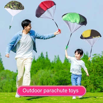 Детская игрушка-парашют для ручного метания, детский развивающий парашют с фигуркой солдата, спортивные игры на открытом воздухе, детская игра