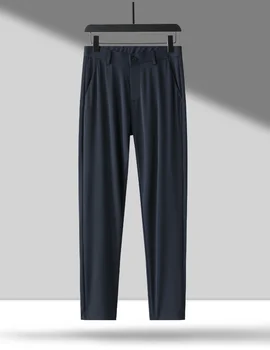 Весенне-летние брюки оверсайз, Корейские деловые облегающие Прямые повседневные брюки, эластичные брюки для мужчин