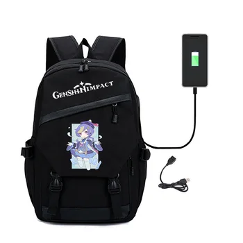 Рюкзак для косплея Genshin Impact, школьная сумка для студентов, Деловая Многофункциональная сумка для компьютера большой емкости, дорожный рюкзак