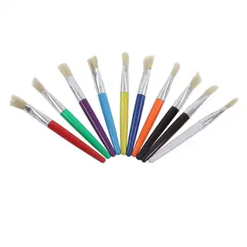 Кисти для рисования Цветные держатели для ручек Плоская кисть для акриловой живописи для масляной живописи