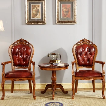 Кожаные Красивые обеденные стулья Современные роскошные обеденные стулья с антикварной обивкой Материал Sillas Para Sala De Estar Furnitures