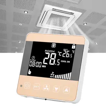 Регулятор температуры, WIFI Термостат, интеллектуальный ЖК-цифровой регулятор температуры центрального фанкойла кондиционера
