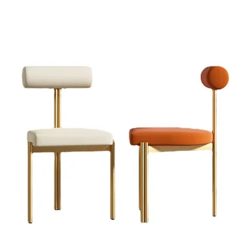 Дизайнерский стол, Современный обеденный стул, Скандинавский Розовый бархат для спальни, дизайнерское кресло, Элегантный шезлонг, Предметы домашнего обихода