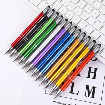 Нажмите на шариковую ручку с сенсорным экраном металлическая шариковая ручка с алюминиевым стержнем шариковая ручка с емкостью подарочная ручка масляная ручка