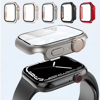 Замена 1 шт. на Ultra Case для Apple Watch PC с закаленным покрытием Защитная пленка для экрана 8 7 6 5 4 45/44/41/ 40 мм Ультра 49 мм рамка новейшая