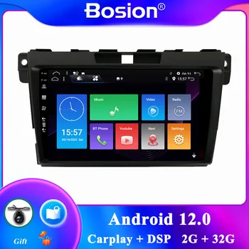 9-дюймовый 2 Din Автомобильный Радио Мультимедийный Видеоплеер Android 12,0 для Mazda CX7 2008-2014 Wifi Bluetooth GPS DAB OBD 2G + 32G Камера