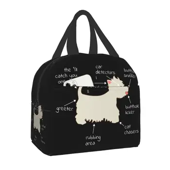 Сумка для ланча Westie Dog Anatomy, женская сумка-холодильник, теплая изолированная коробка для бенто, сумки для ланча с Вест-Хайленд-уайт-терьером, школьные сумки для ланча с Вест-Хайленд-уайт-терьером,