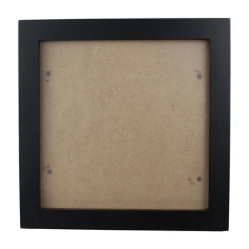 Квадратная фоторамка из толстой сосны, настенная рамка для фотографий (черная, 6 дюймов)