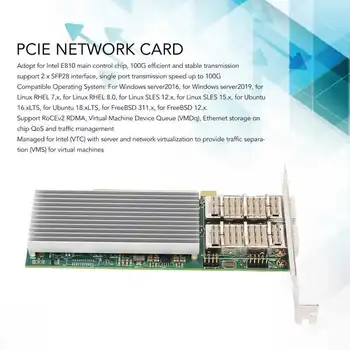 E810-CQDA2 Гигабитная Карта 100G SFP28 Волоконно-Оптический Сетевой адаптер PCIe 4.0x16 E810 Оригинальный Чип-Адаптер