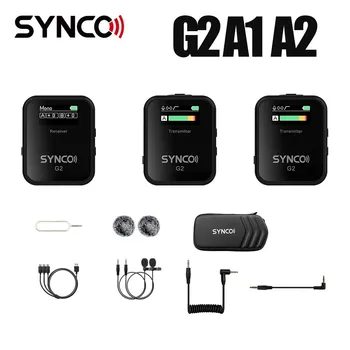 SYNCO G2A1 G2A2 G2 A1 A2 Микрофон Беспроводной Петличный Микрофон Микрофонная Система для Настольной Зеркальной Камеры Смартфона Мониторинг В Реальном времени