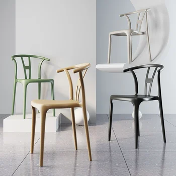 Пластиковый дизайнерский обеденный стул, точная копия барного стула, подлокотник, обеденный стул из кости, Кухонные шезлонги, мебель для дома