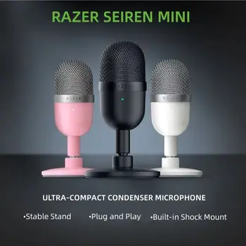 Мини-микрофон Razer Seiren для компьютера Usb Профессиональные Проводные Конденсаторные аксессуары Микрофон для караоке в прямом эфире