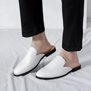 Новый тренд, мужская повседневная обувь на плоской подошве, кожаная обувь на полпути, мужская брендовая модная молодежная повседневная обувь, удобные полуботинки для мужчин