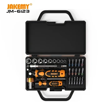 JAKEMY JM-6123 Производитель 31 шт Цветное кольцо фурнитура набор ручных электрических отверток инструмент для ремонта diy Ручной набор инструментов